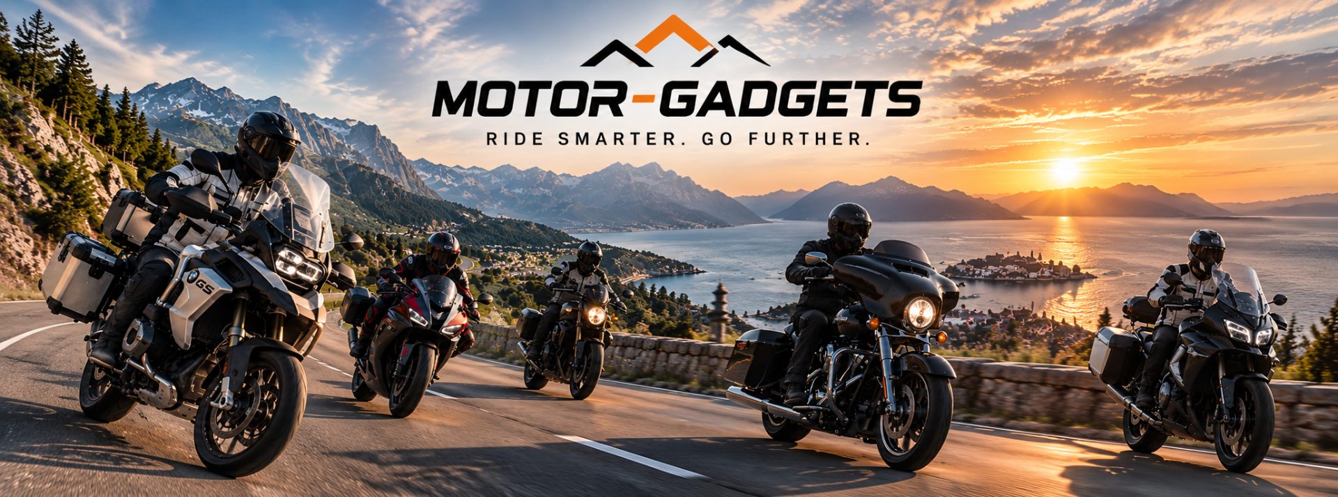 Motor met groot navigatiedisplay op het stuur in een donkere showroom